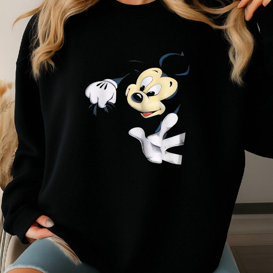 Vintage 90s Designs Mouse Sweatshirt 3 Mouse Cartoon Pullover Mouse Mirror Printed Crewneck Size 3xl Sweatshirt