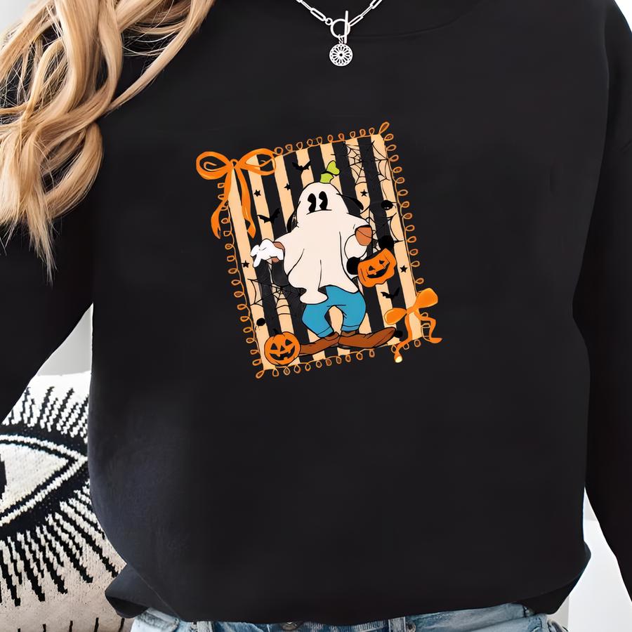 ® And Friends Halloween Shirt, Coquette Bow Ghost Tee, Cute Spooky Season Pumpkin Top, Matching Family Halloween Outfit Sweatshirt