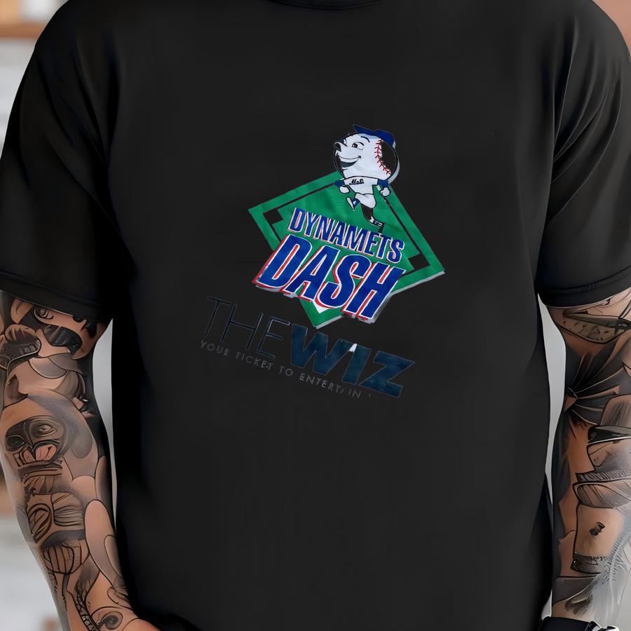 Vintage 2000s New York Mets Mlb Baseball The Wiz Mr. Met Mascot Dynamets Dash Promo Giveaway Graphic Shirt Size Xl T-shirt
