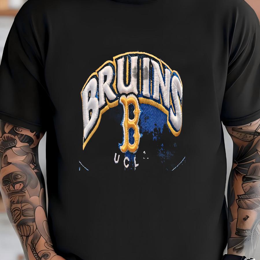 Vtg Ucla Bruins Strapback Hat Cap Blue Yellow Wool 90s College Sports California T-shirt