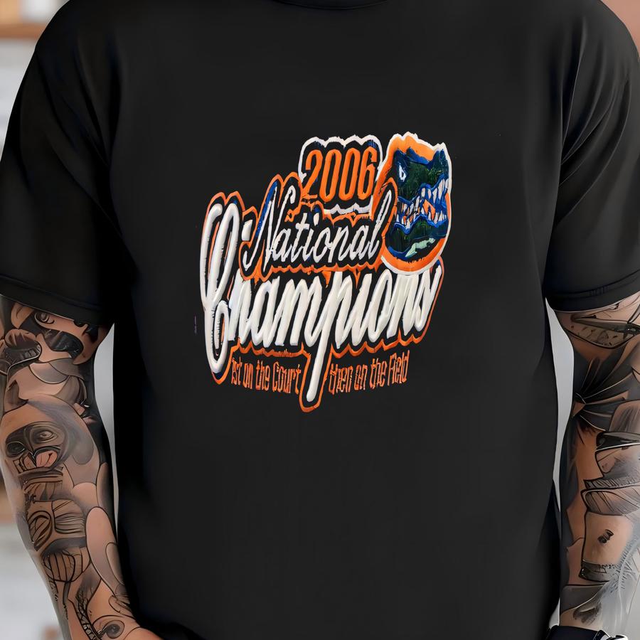 Vintage National Champions 2006 Strapback Hat Cap Orange Ncaa T-shirt