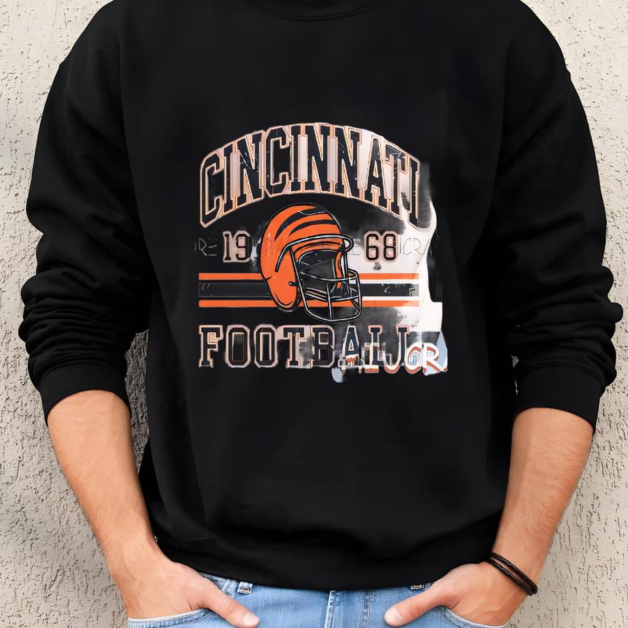 Vintage Cincinnati Football Toddler Shirt, Cincinnati Football Youth Tshirt, Custom Name Number Gift,retro Game Day Kids Tee Sweatshirt