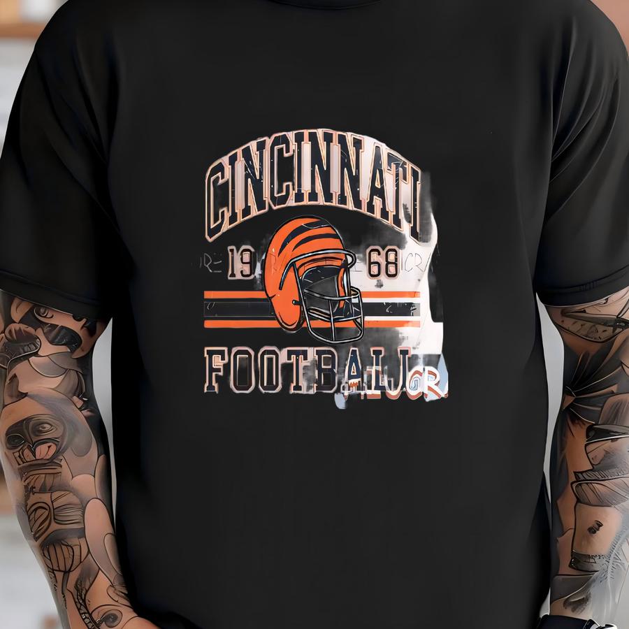 Vintage Cincinnati Football Toddler Shirt, Cincinnati Football Youth Tshirt, Custom Name Number Gift,retro Game Day Kids Tee T-shirt