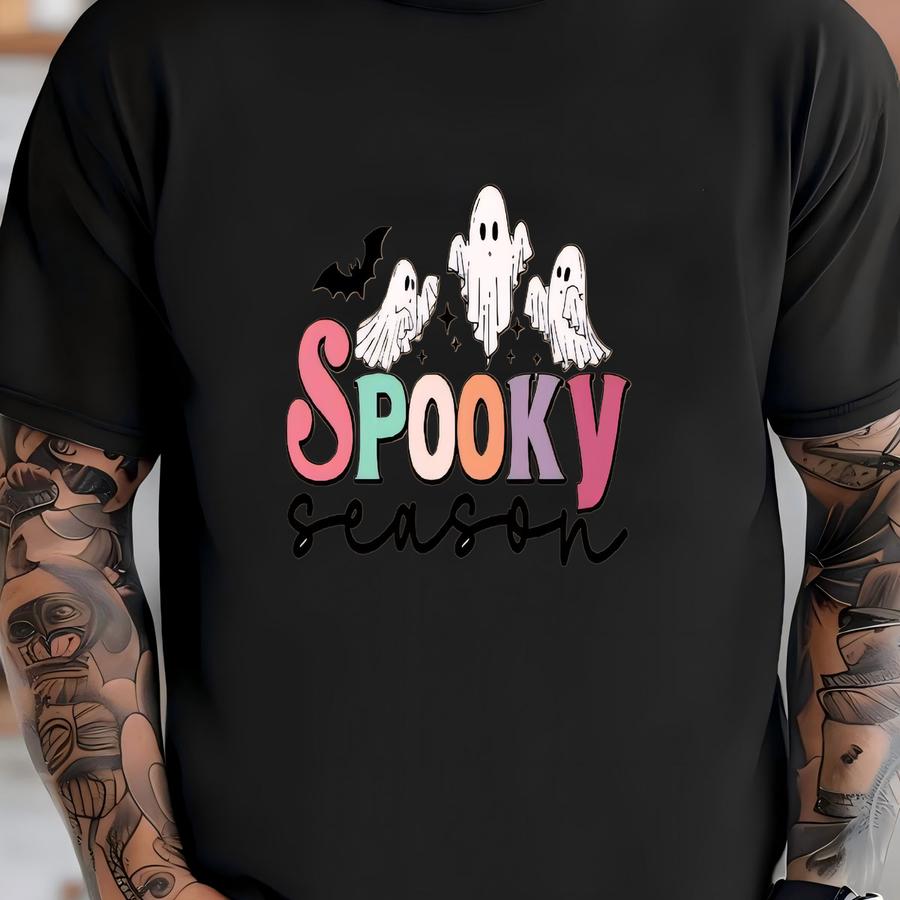 Spooky Season Crop Top, Pastel Ghost Halloween Tee T-shirt