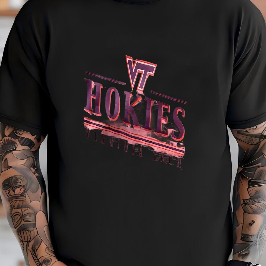 Vintage 90’s Rare Virginia Tech Hokies University Crewneck Sweatshirt Xl T-shirt