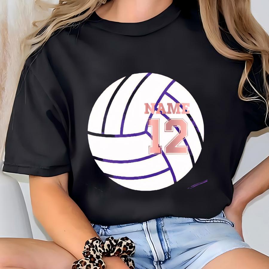 Custom Volleyball Drawstring Backpack Volleyball Gym Sack Girls Boys Volleyball Volleyball Team Name Number Volleyball Players T-shirt