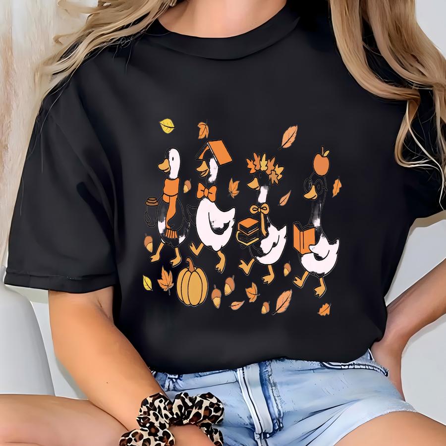 ® Fall Goose Teacher Shirt, Goose Preschool Teacher Shirt,autumn First Grade Back To School Shirt,kindergarten Teacher Tshirt T-shirt