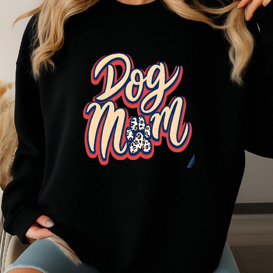 Dog Mom Graphic Shirt, Dog Paw T-shirt, Dog Owner Gift, Dog Lover Crewneck, Pet Lover Shirt, Animal Lover Tee, Dog Mother Gift, Women Gift Sweatshirt