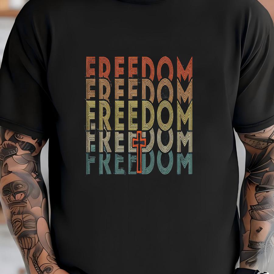 ® Shirt, Vintage Freedom Shirt, Retro Shirt, Freedom Tee, Christian Shirt, Jesus Shirt, Christian Apparel, Gift For Women, Men T-shirt