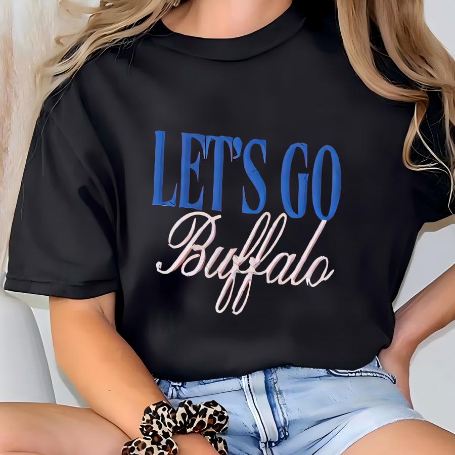 Let's Go Buffalo Crewneck Sweatshirt, Vintage Style Crewneck, Gift For Buffalo Fan, Football Shirt, Tailgating Shirt T-shirt