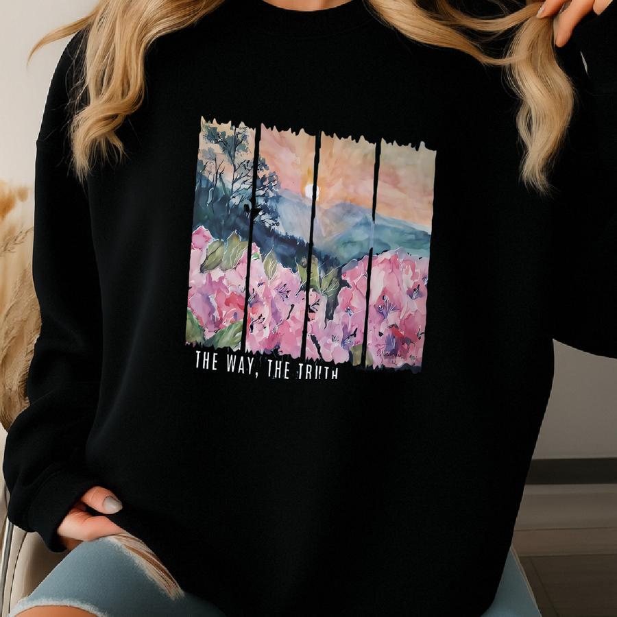 John 14:6 Shirt, ® The Way The Truth The Life Tee, Bible Verse Christian Shirt, Jesus Gift For Women, Faith Scripture Shirt Sweatshirt