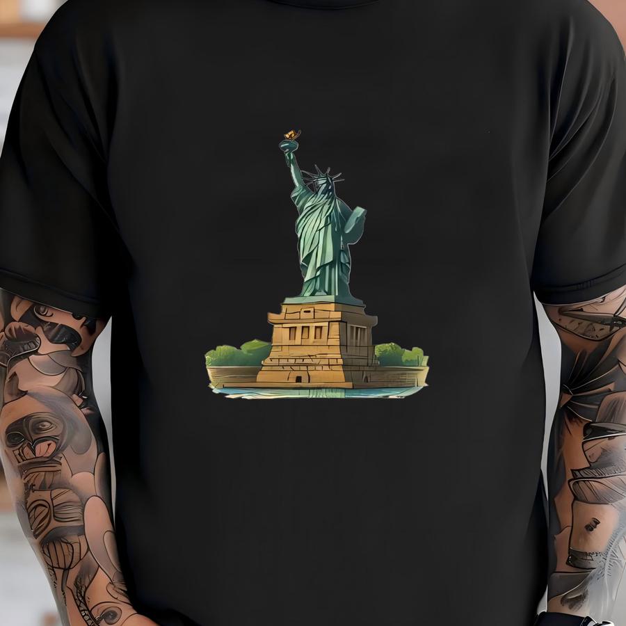 Statue Of Liberty Hoodie, Nyc Landmark Tee, New York Souvenir Shirt, Freedom Graphic Top, Usa Travel Gift, American Heritage Clothing T-shirt