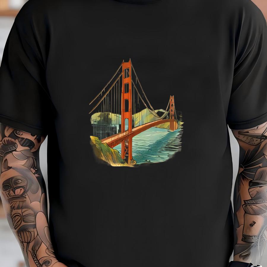 Golden Gate Bridge Hoodie, San Francisco Landmark Tee, California Travel Souvenir, West Shirt, Bay Area Graphic Tee, Usa Tourist Gift T-shirt