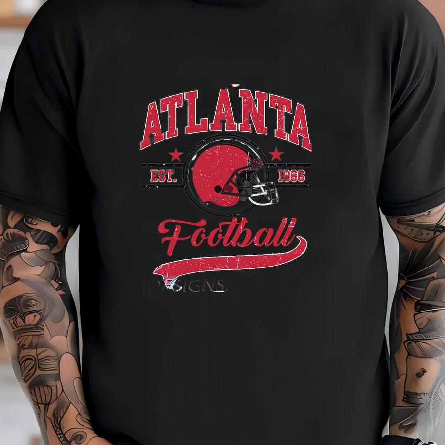 Atlanta 1966 Football Retro Sweatshirt, Vintage Triangle Helmet Crewneck, Classic Fan Pullover, Old School Sports Sweater T-shirt