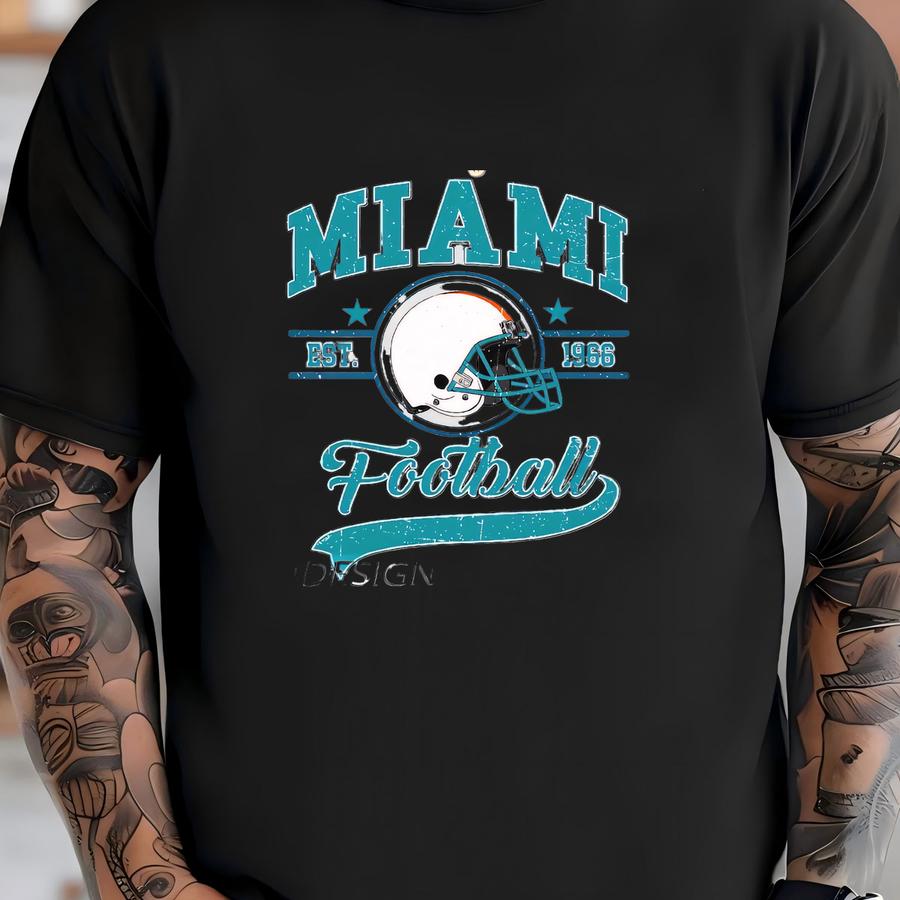 Miami Football 1966 Vintage Sweatshirt, Retro Sports Helmet Crewneck, Classic State Pride Fan Sweater T-shirt