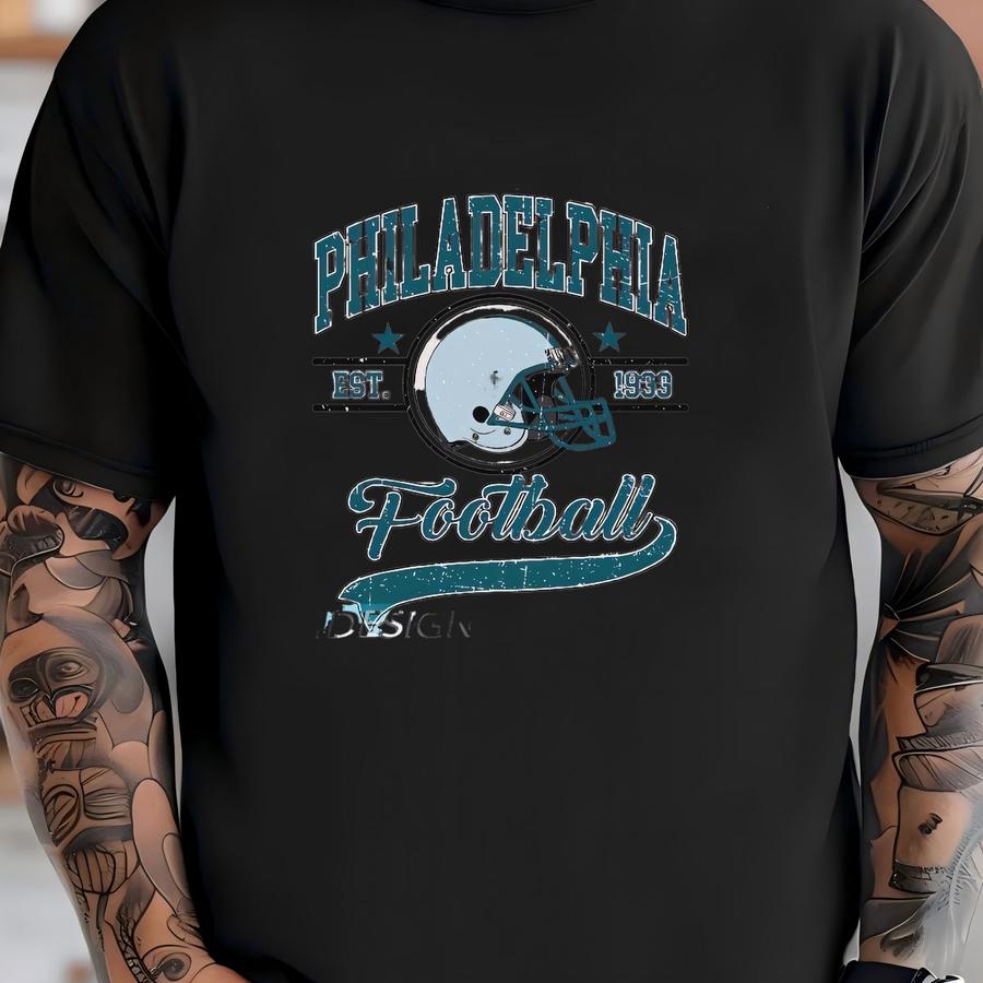 Philadelphia Football 1933 Vintage Sweatshirt, Retro Sports Helmet Crewneck, Classic State Pride Fan Sweater T-shirt