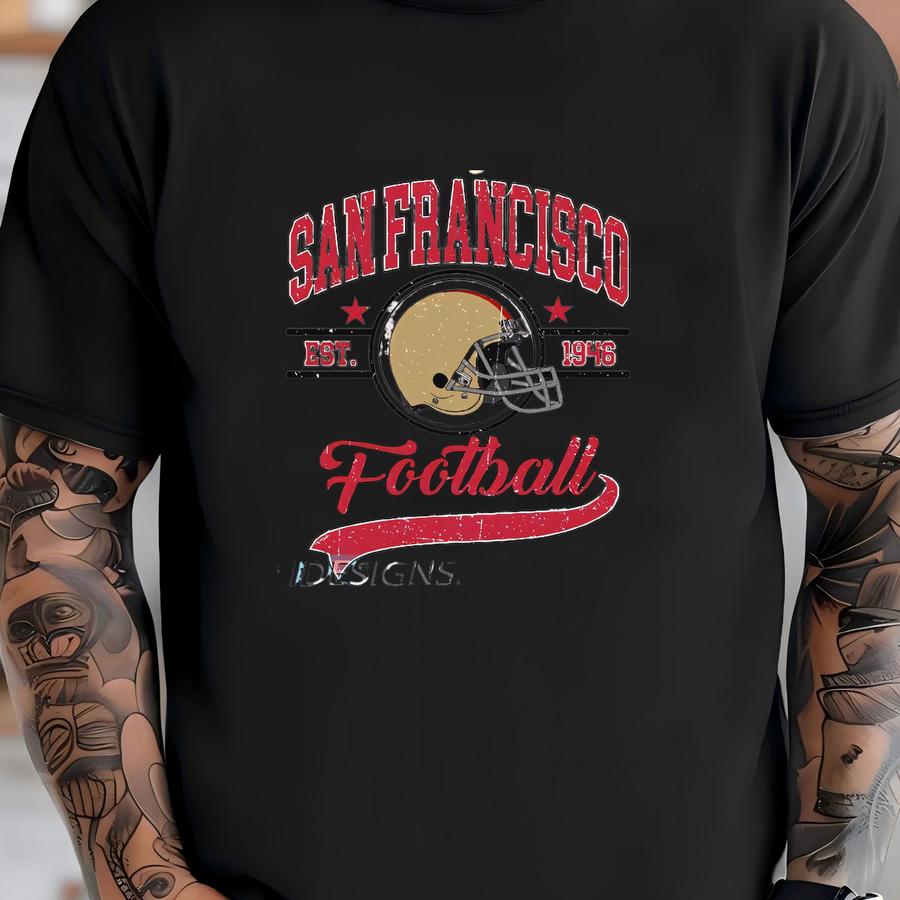 San Francisco Football 1946 Vintage Sweatshirt, Retro Sports Helmet Crewneck, Classic State Pride Fan Sweater T-shirt