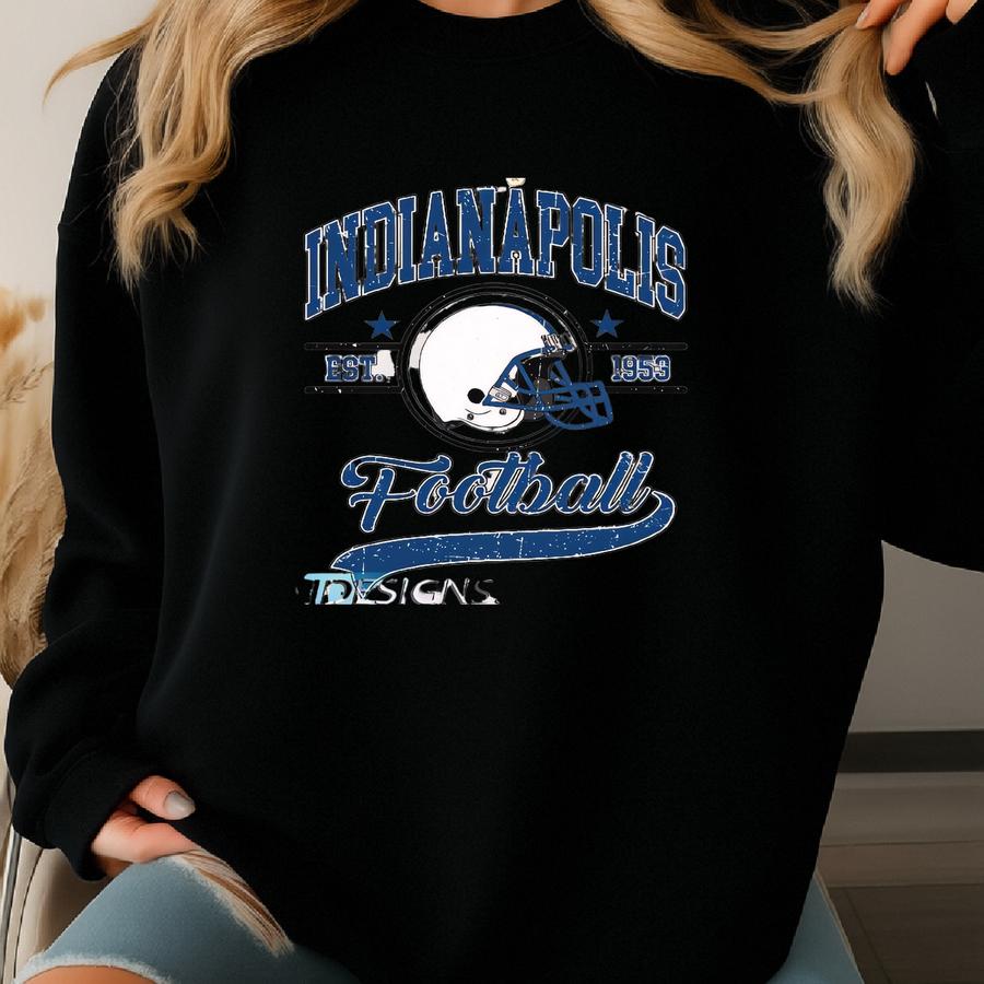 Apolis Football 1953 Vintage Sweatshirt, Retro Sports Helmet Crewneck, Classic State Pride Fan Sweater Sweatshirt