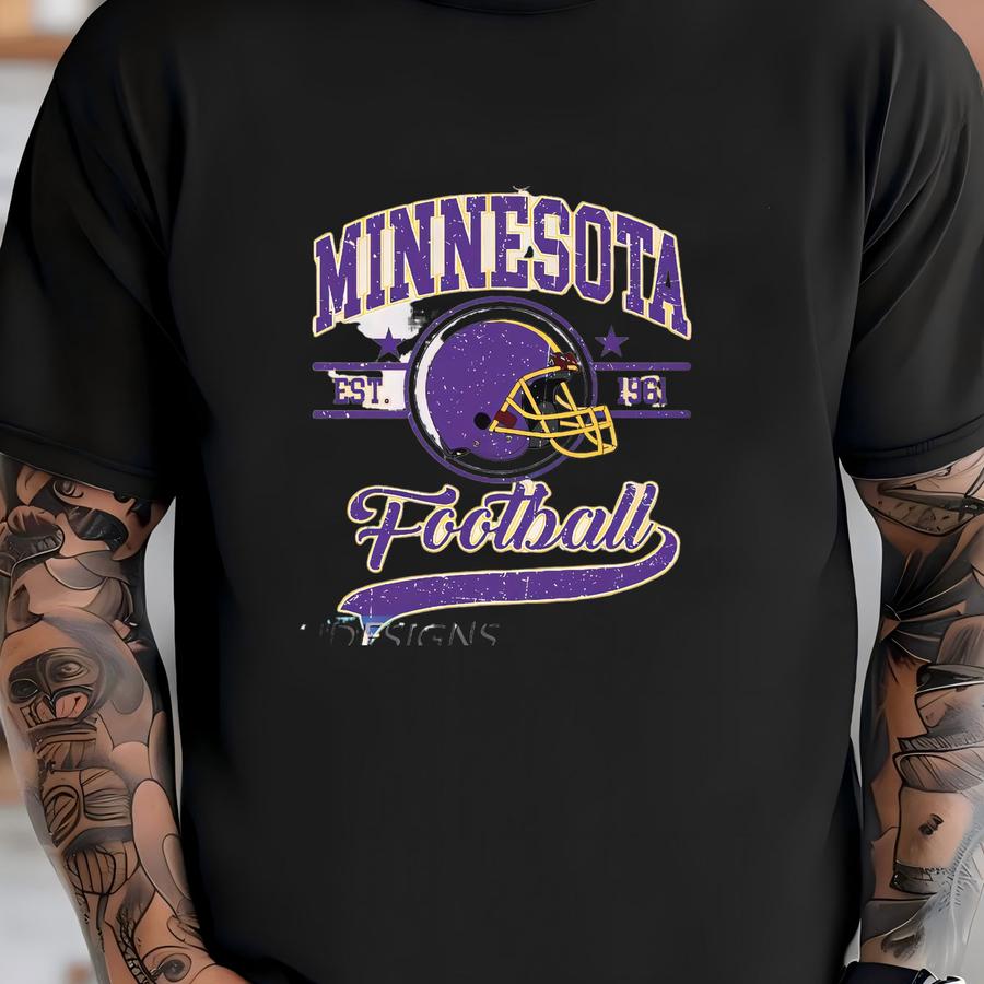 Minnesota Football 1961 Vintage Sweatshirt, Retro Sports Helmet Crewneck, Classic State Pride Fan Sweater T-shirt