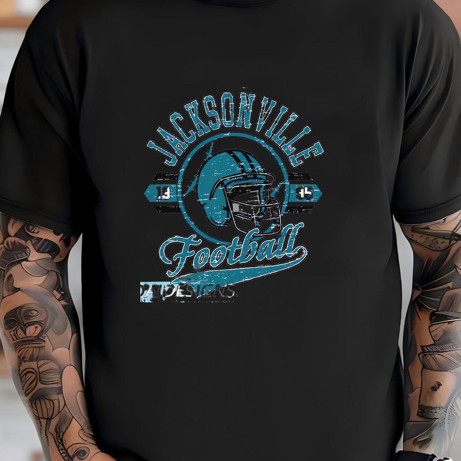 Jacksonville Football 1995 Vintage Sweatshirt, Retro Teal Black Helmet Crewneck, Classic Florida Fan Sweater, Game Day Gift Shirt T-shirt