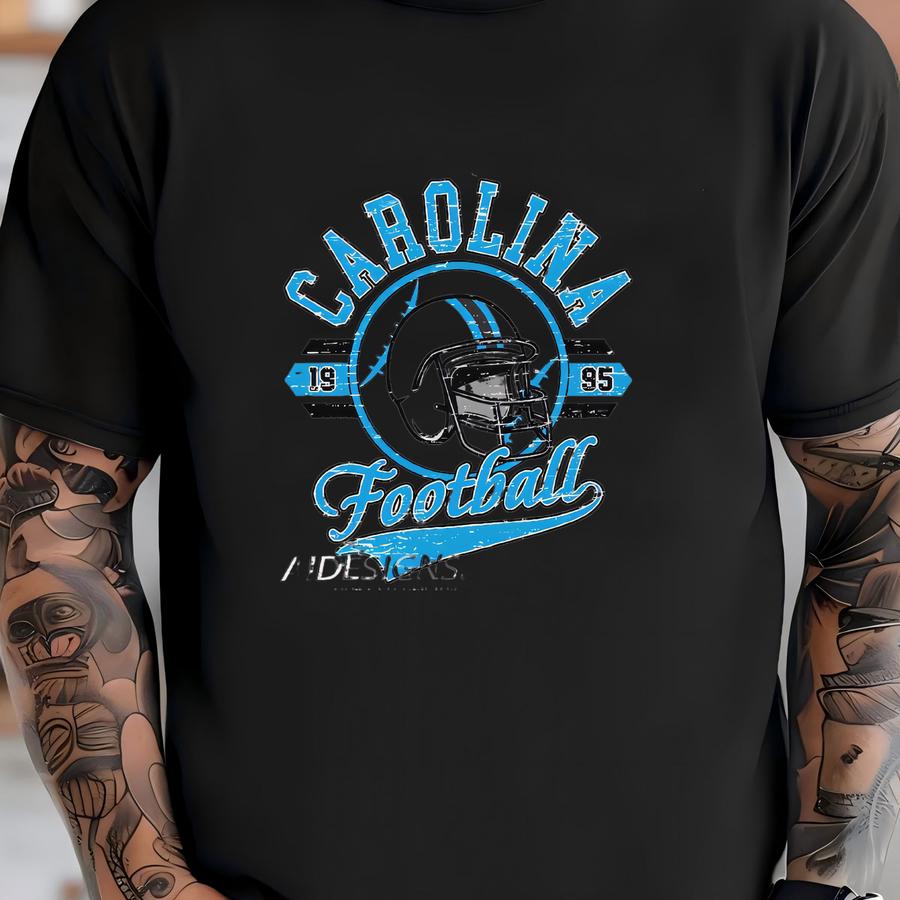 Carolina Football 1995 Vintage Sweatshirt, Retro Distressed Helmet Crewneck, Classic Carolina Fan Sweater, Game Day Gift Shirt T-shirt
