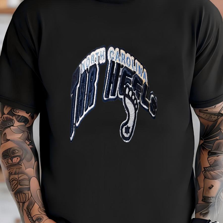 Vintage North Carolina Tar Heels Strapback Hat Cap Blue Unc Two Tone Ncaa Retro T-shirt