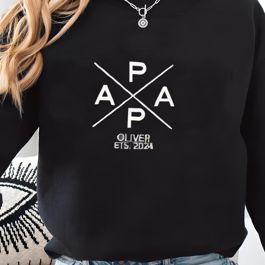 Custom Papa Shirt: Personalized Gift For Dad Sweatshirt