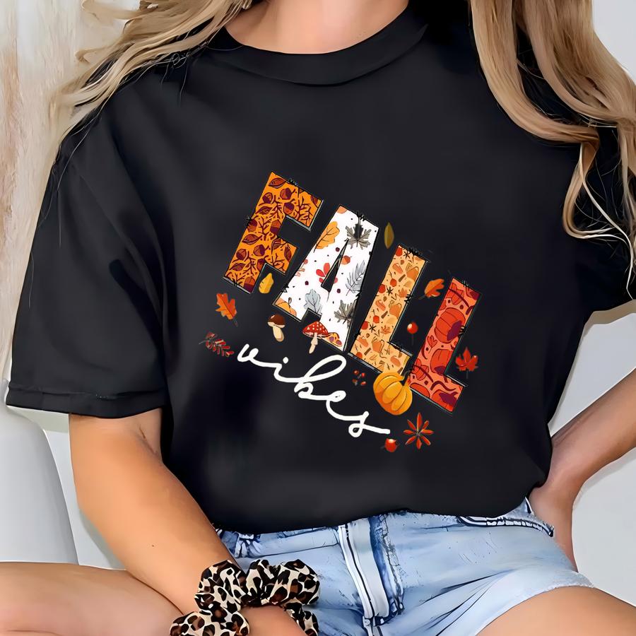 Fall Vibes Sweatshirt, Thanksgiving Tshirt, Halloween Sweatshirt, Fall Apparel, Autumn Hoodie, Thanksgiving Gifts, Pumpkin Season Sweatshirt T-shirt