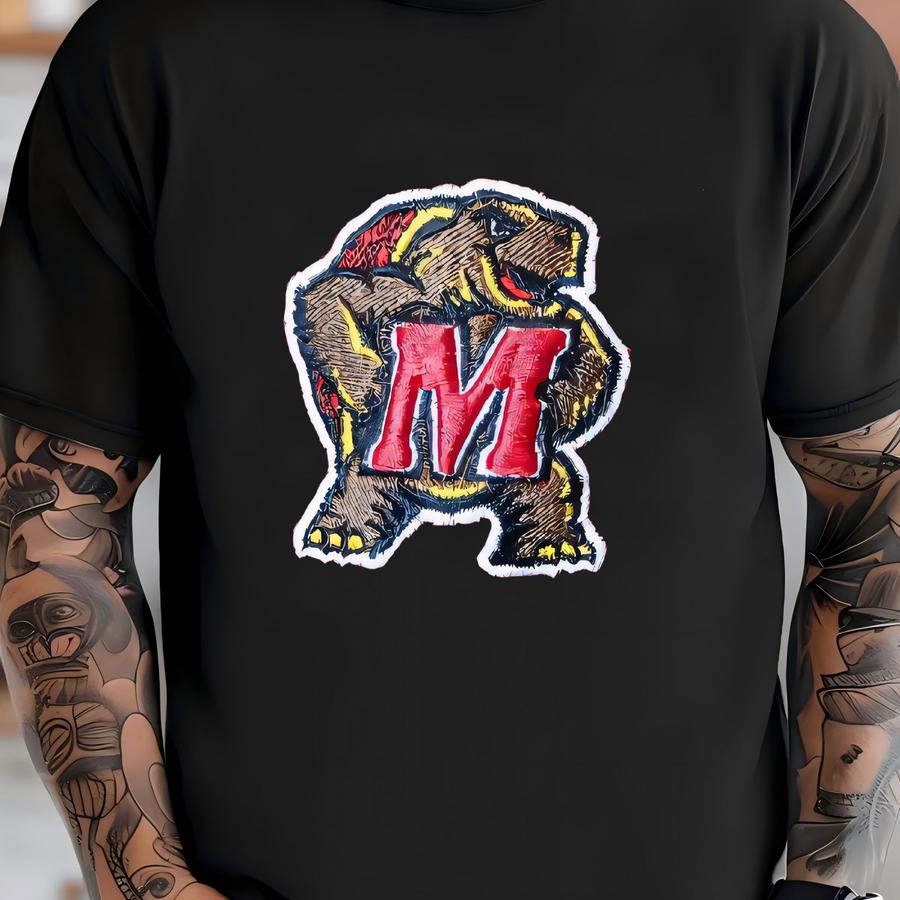 Vintage Maryland Terrapins Strapback Hat Cap Red Ncaa Adjustable Wool Acc Terps T-shirt