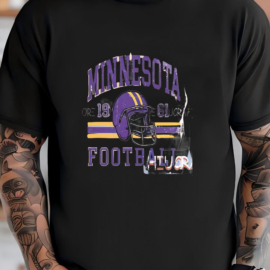 Vintage Minnesota Football Toddler Shirt, Minnesota Football Youth Tshirt, Custom Name Number Gift,retro Game Day Kids Tee T-shirt