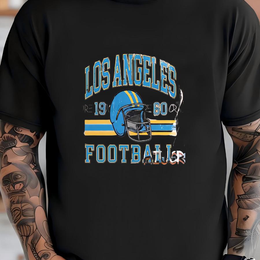 Vintage Los Angeles Football Toddler Shirt, Los Angeles Football Youth Tshirt, Custom Name Number Gift,retro Game Day Kids Tee T-shirt