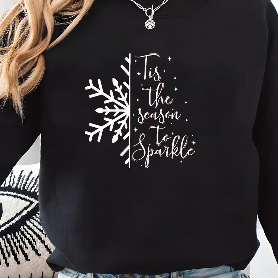 Merry Christmas Tree Sweatshirt : T Is The Season, Festive Holiday Sweater, Womens Winter Gift Sweatshirt