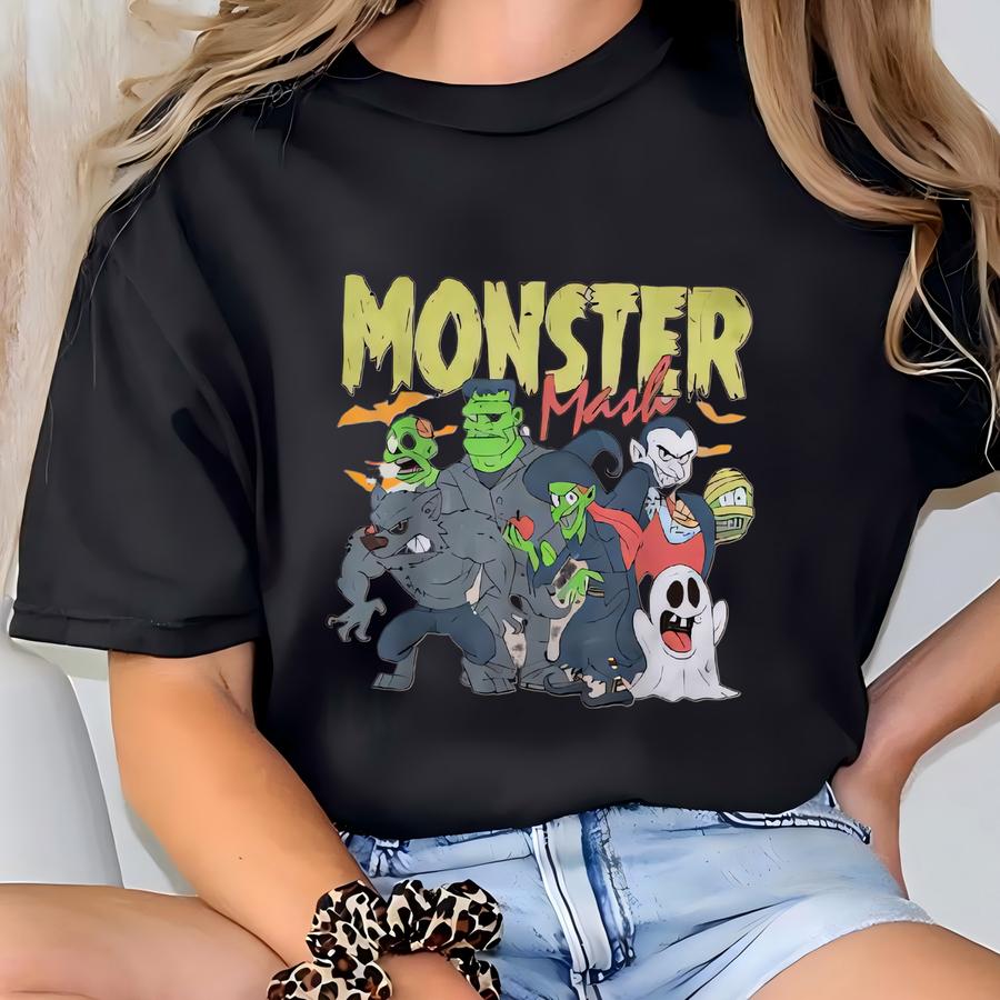 Personalized Monster Mash Halloween Tee: Custom Trick Or Treat Candy T-shirt