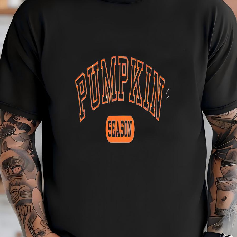 Embossed Pumpkin Sweatshirt: Oversized Cozy Fall Crewneck T-shirt