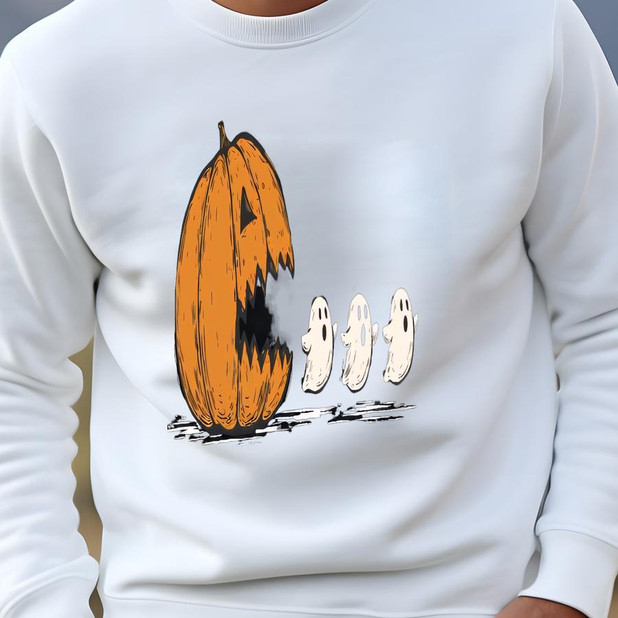 Halloween Pumpkin Eat Ghost Shirt, Funny Halloween Party Tee, Pumpkin Pac Man Shirt, Spooky Ghost T-shirt Sweatshirt Halloween Pumpkin Eat Ghost Shirt, Funny Halloween Party Tee, Pumpkin Pac Man Shirt, Spooky Ghost T-shirt Sweatshirt