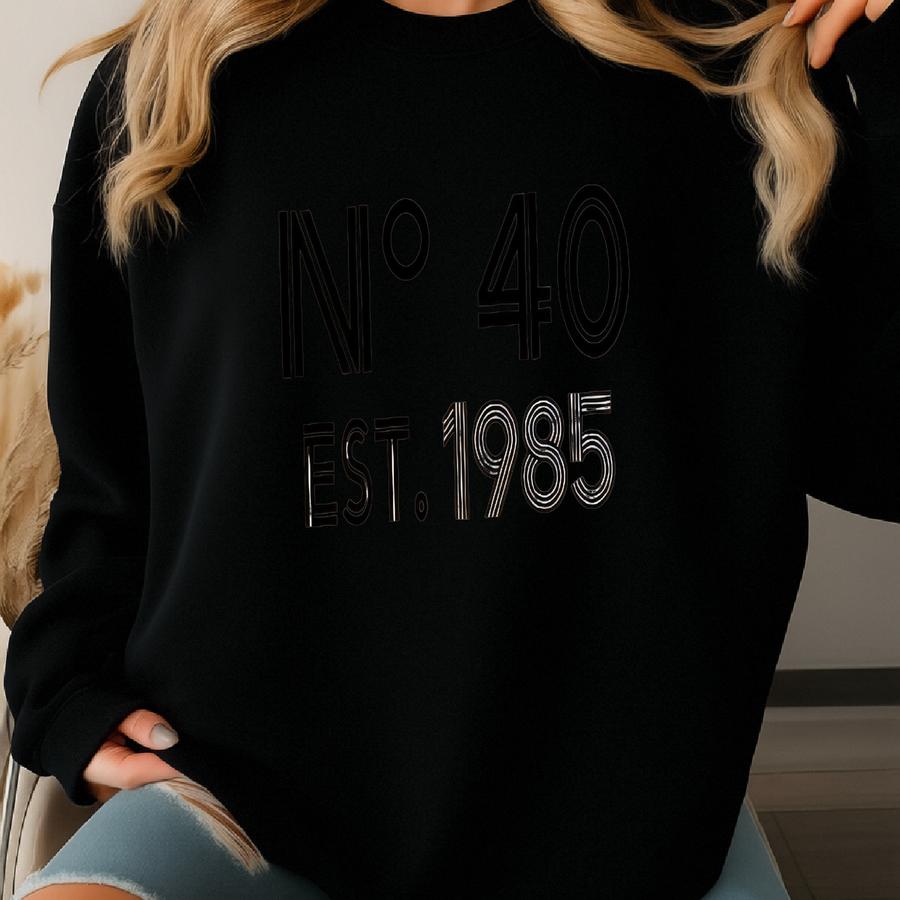Personalized Jute Tote With No. Age, Est Custom Year Canvas, Custom Birthday Year Gift, Birthday Gift For Women, Everyday Tote Sweatshirt
