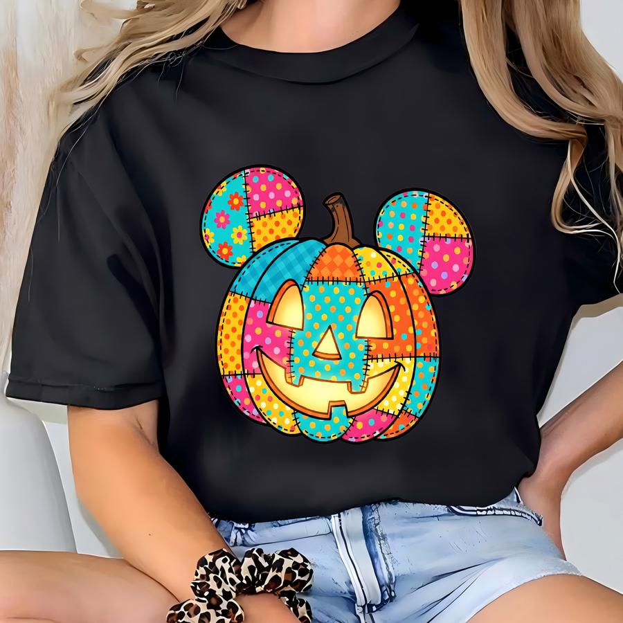 Colorful Patchwork Halloween Shirt: And Friends Land Shirt T-shirt