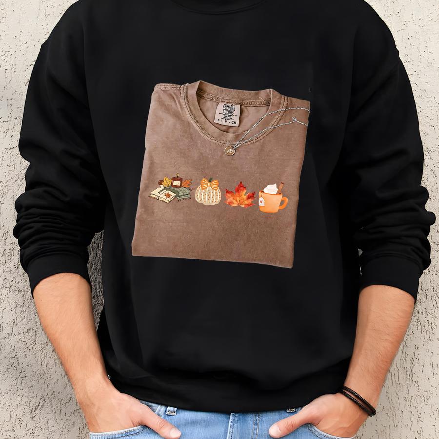 Fall Shirt: Cozy Books Pumpkin Season Tee Sweatshirt