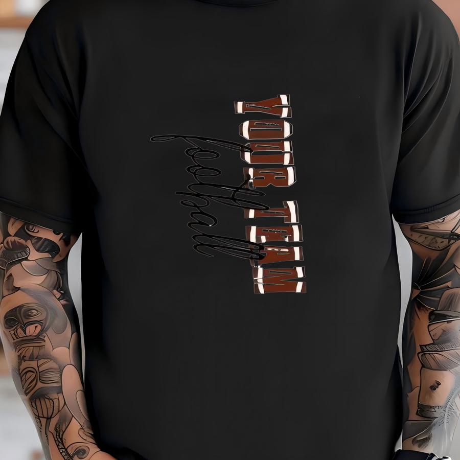 Custom Team Football Sweatshirt With Kids Name Number, Personalized Football Mom Shirt, Football Mama Shirt, Fall Football Season Shirt T-shirt