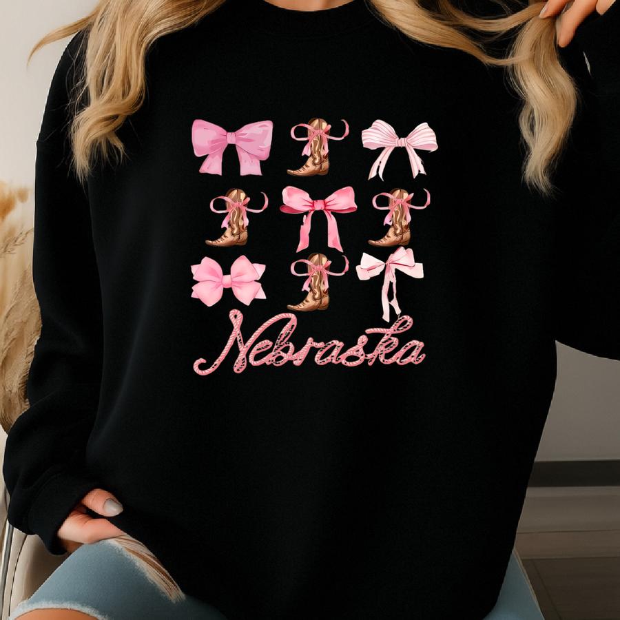 Youth Nebraska Tshirt, Nebraska Graphic Tee For Girls, Nebraska Apparel, Nebraska Shirt, Western Nebraska Shirt, Girls Rodeo Shirt, Cowgirl Sweatshirt