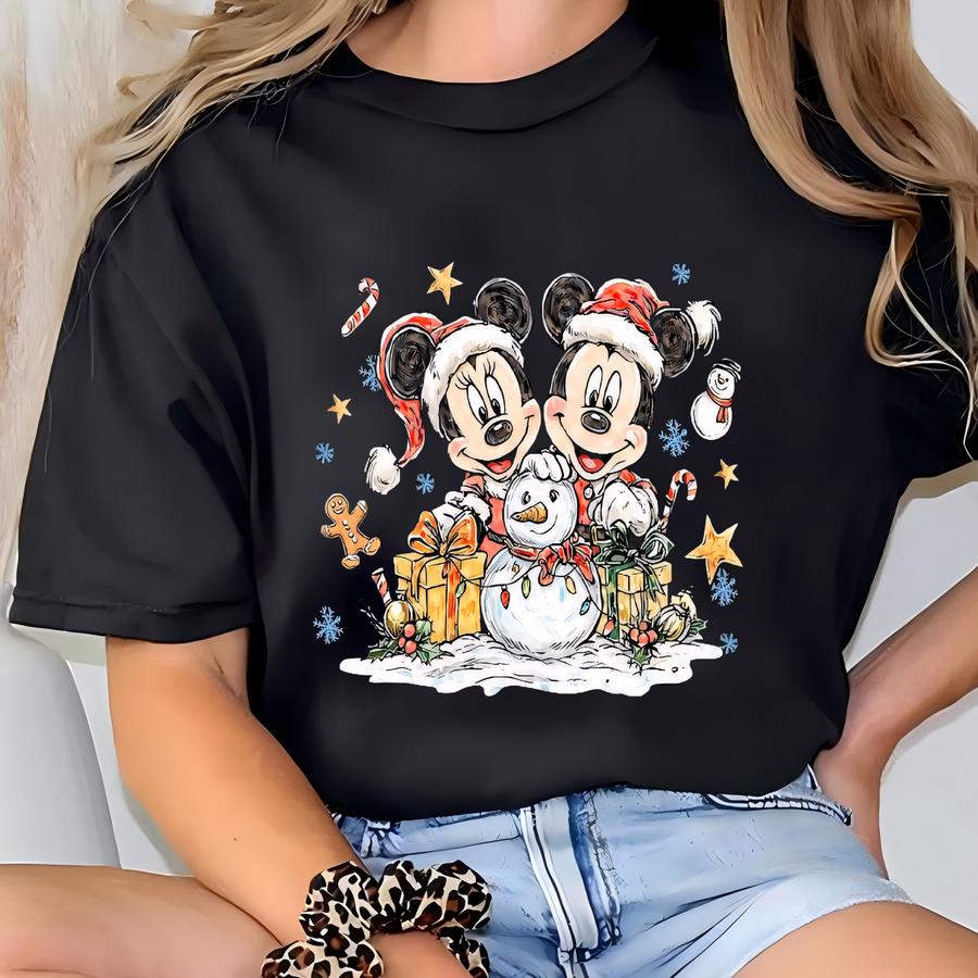 Mouse And Friends Christmas Sweatshirt, Very Merry Tshirt, Christmas Family Hoodie, Family Matching Xmas Shirt, Land Tee T-shirt