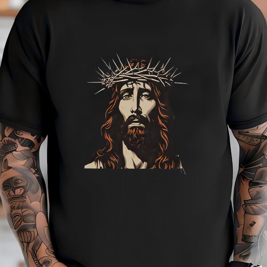 Vintage Jesus Graphic Tee: 90s Retro Christian Apparel T-shirt