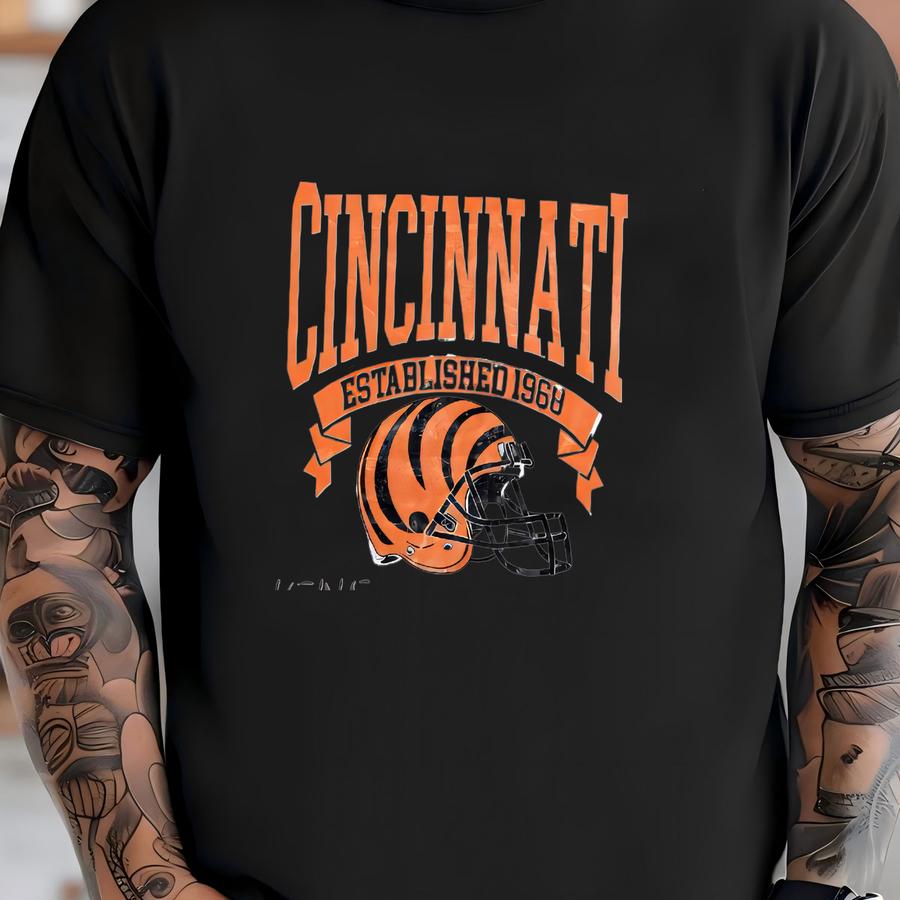 Vintage 90s Style Cincinnati Football Sweatshirt, Game Day Shirt, Cincinnati Football,cincinnati Team Football Shirt, Sunday Cincinnati T-shirt