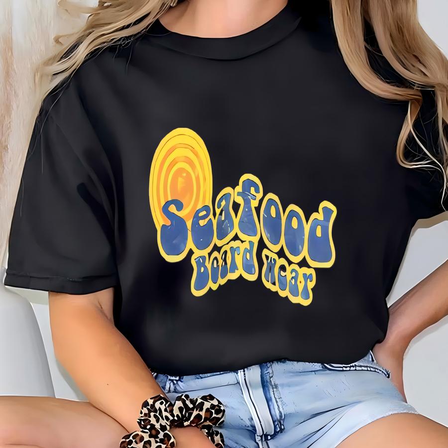 Vintage 90s Seafood Board Wear Hawaii Sweatshirt Medium Seafood Board Hawaii Logo Crewneck Hawaii Surf Jumper Island Snow Boards Sweater M T-shirt