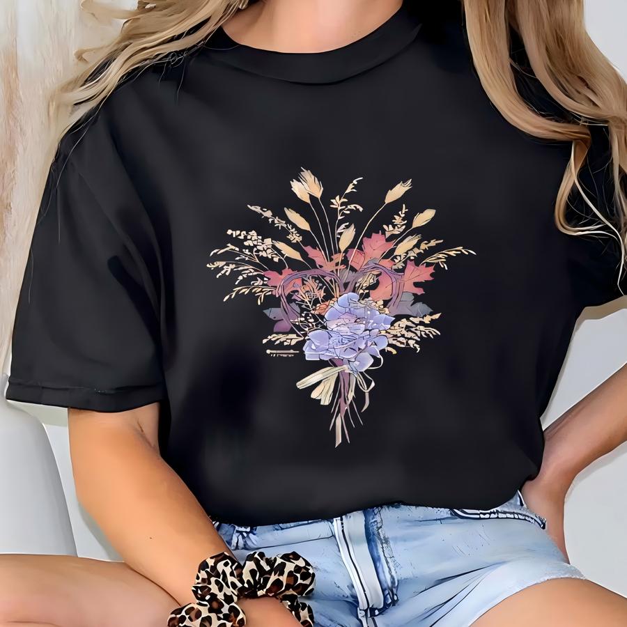 Vintage 90s Morning Sun Bouquet Flowers Art Sweatshirt Flowers Artwork Sweater Morning Sun Floral Jumper Flower Lover Crewneck Xl T-shirt