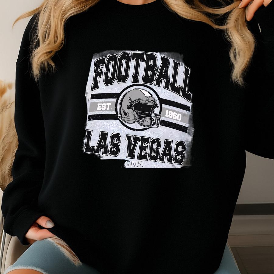Las Vegas Football 1960 Vintage Sweatshirt, Retro Sports Helmet Crewneck, Classic State Pride Fan Sweater, Game Day Gift Shirt Sweatshirt