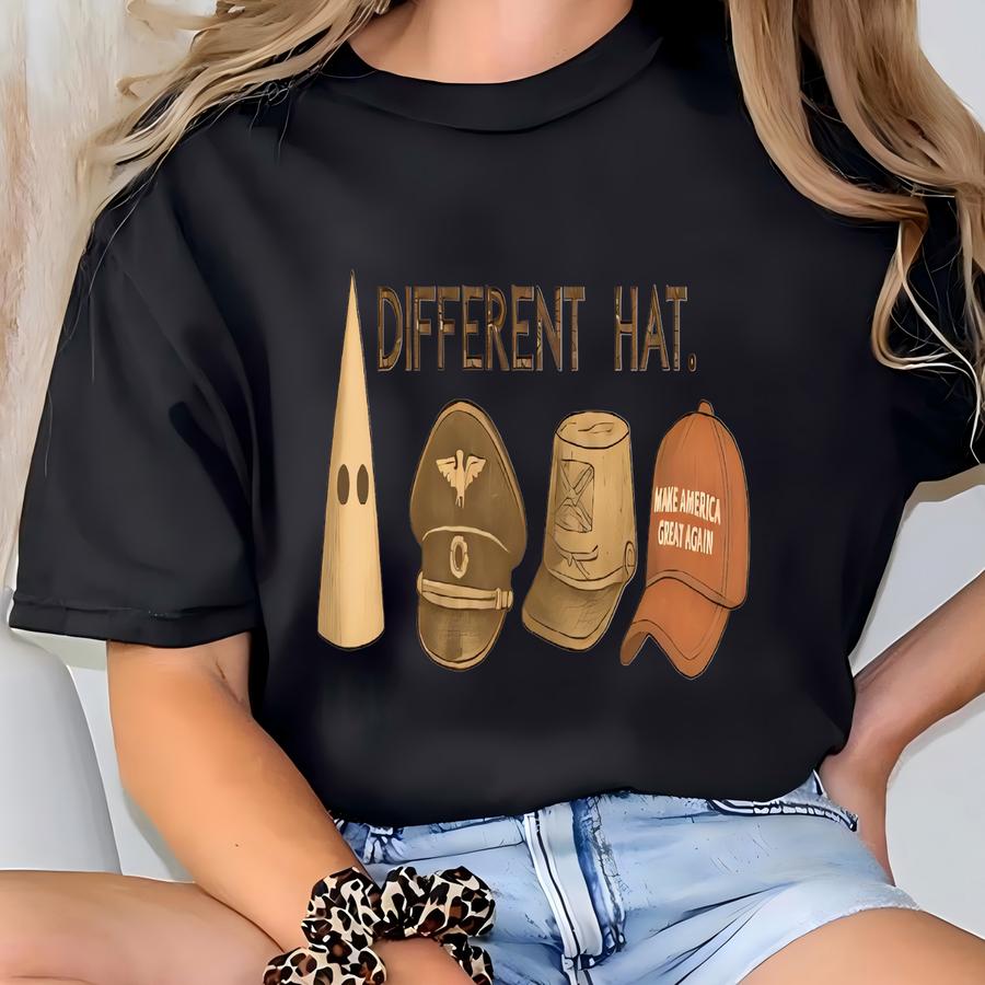 Same Different Hat Shirt, Anti Political Shirt, Funny Protest Vintage Graphic Tee, Dark Humor Statement Shirt ® T-shirt