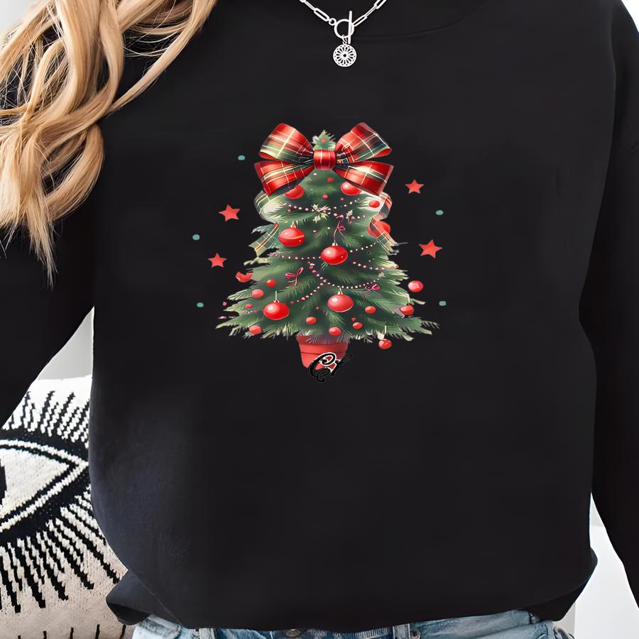 Christmas Tree Sweatshirt, Xmas coquette Shirt, Merry Christmas Hoodie, Christmas Shirt, Christmas party shirt, Funny Christmas Sweatshirt Sweatshirt