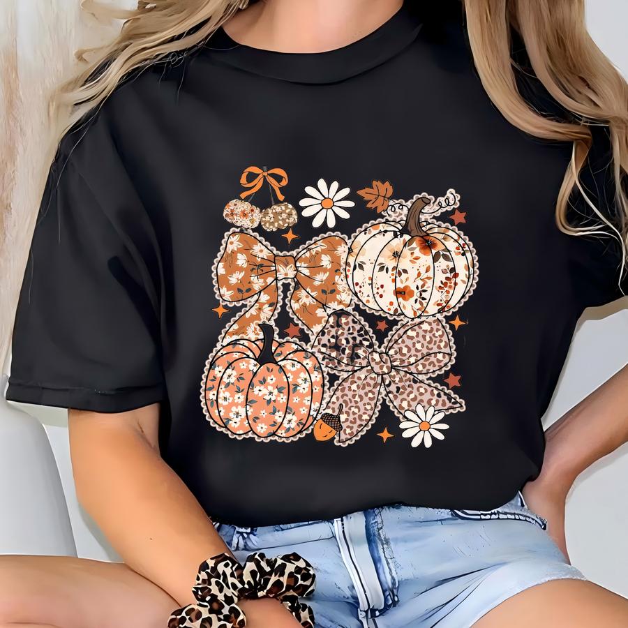 ® Floral Pumpkin Shirt, Autumn Gift T-shirt