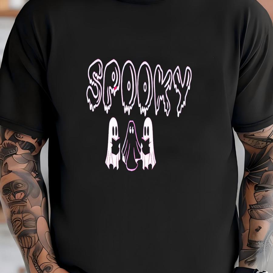 Spooky Season Oversized Crewneck Sweatshirt: Cozy Fall Pullover T-shirt